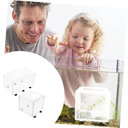 balacoo 2pcs Isolation Box for Fish Breeding Mesh Incubation Box Cups for Tanks for Juvenile and Sick Fish Separation