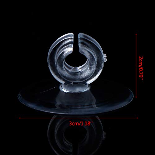10-Pack Aquarium Suction Cups with Unremovable Clips 3cm Dia. Clear Soft Sucker for Fixing Fish for Tank Hose Suction Cup Clip Hot