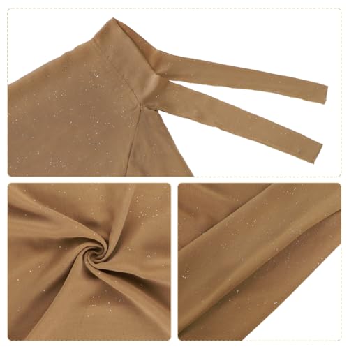 SIQITECHNO Womens Muslim Long Khimar Hijab Scarf Chiffon Sparkling Islamic Arabian Khimar Niqab Ramadan Eid Prayer Scarf Wrap - color: Khaki