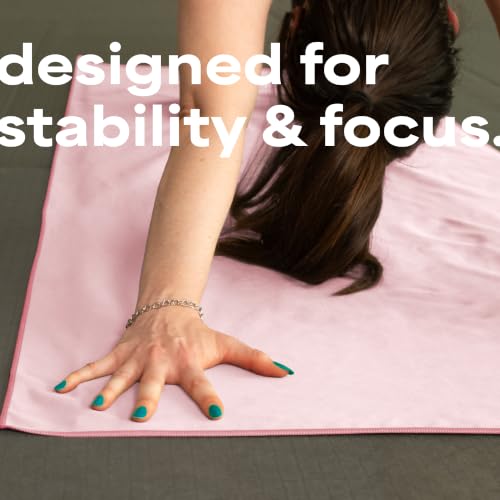 S&T INC. Aura Microfiber Yoga Mat Towel, 26.5" x 72", Pink | Soft and Absorbent, Quick-Dry for Gym, Pilates, and Hot Yoga, Compact for Gym Bag, Machine Washable - color: Pink