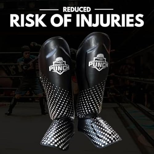 PU Leather Shin Guards for Kickboxing, MMA, Muay Thai Training, Protective Shin Pads - color: Black\Silver, size: X-Small
