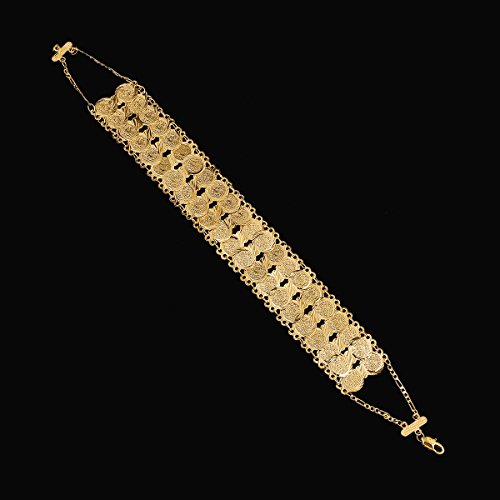 Small Cute Gold Plated Islamic Muslim Arab Money Coins Bracelet for Women Jewelry Bangle - style: Style B