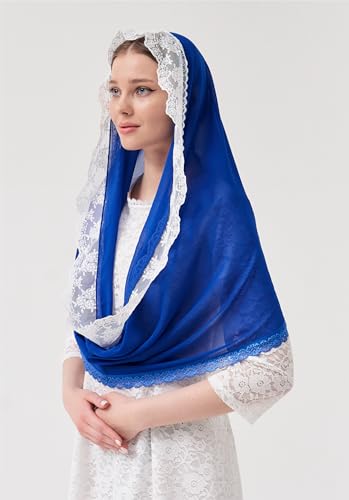 Leimandy Infinity Chapel Veil Hijab Scarf Head Wrap for Muslim V96 - color: Royal Blue