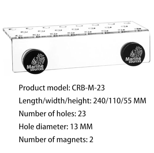Marine Sources Fish Tank Aquarium Supplies Acrylic Magnetic Coral Frag Rack - for 15mm Glass Thickness (CRB-M-23) - size: CRB-M-23