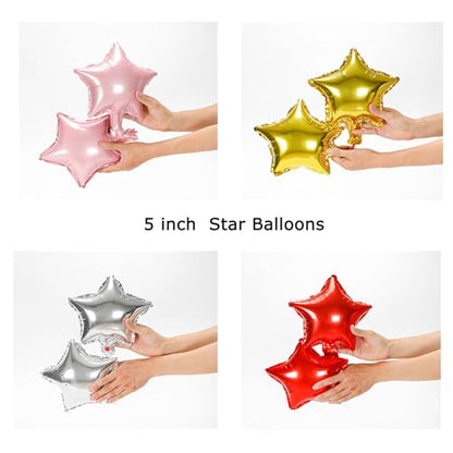 Gold Star Balloons,50 Pieces 5" Star Balloons,Small Gold Foil Star Balloon - color: Gold Star 5 Inch