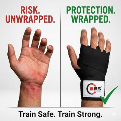 Busy Bee Sports Boxing Hand Wraps - color: Black