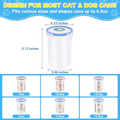 REFLYING Canned Dog Food Storage Lids Reusable Airtight Can Cover | Reusable airtight dog food can lids,Keeps wet food fresh,eliminates odor,Includes SUS 304 spoon and can opener - color: 2 Jar（L）+1 Spoon