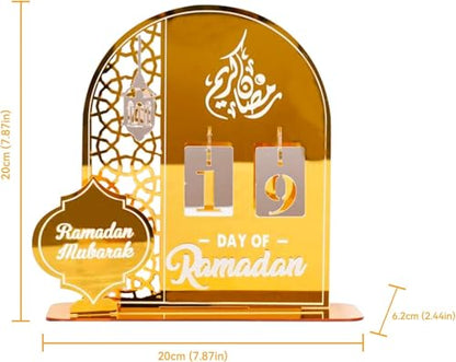 ANOTION Ramadan Advent Calendar 2026 - Ramadan Countdown Calendar, Ramadan Decorations for Home, Ramadan Table Decor, Islamic Decorations, Ramadan Gifts & Eid Mubarak Decorations