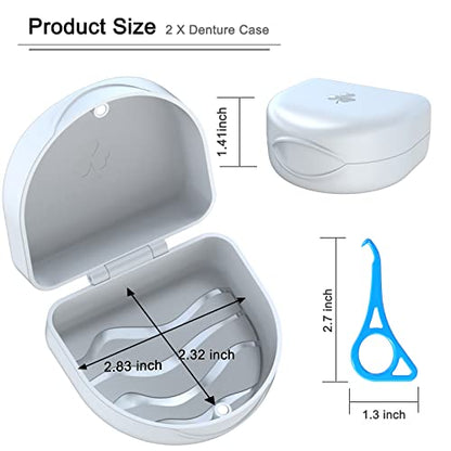 Retainer Case Denture Case: BVN Orthodontic Dental Case, Slim Braces Case, Mouth Guard Case, Denture Box, Teeth Aligner Case, Night Guard Case Container Storage Holder White - color: White