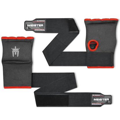 Meister Gel-Padded ProWrap Inner Hand Wrap Gloves (Pair) | Premium hand, knuckle and wrist protection for boxing, MMA and combat sports, easy slip-on design featuring ELITE wraps - size: Youth / X-Small
