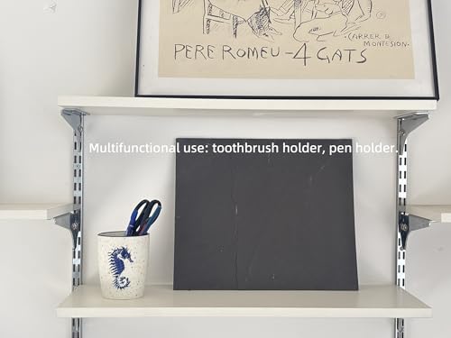 2PCS-Artistic Bathroom Toothbrush Holder and Tumbler Set with Navy Blue Fish Design