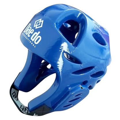 DAEDO WT Recognized Taekwondo Head Guard - Officially Approved, Molded Foam Construction, Blue & Red Variations, Lightweight Protection for Sparring & Competition - color: Blue, size: Small