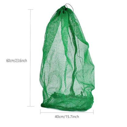 Fishing Net Bag Fish Collection Bag Nylon Fishing Net Fish Storage Bag（Green） - size: 60 x 40