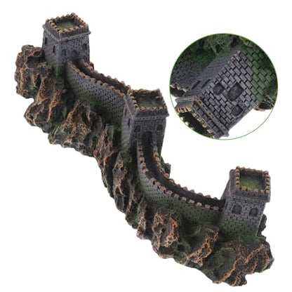 Hemoton Bridge of China Sculpture Model Mountain for Fish Tank Bubbler Decor Unique Decorative