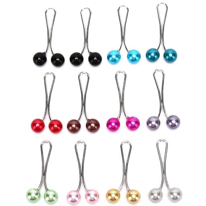 12 Pcs Multicolor Hijab Pins Scarf Pins and Clips Shawl