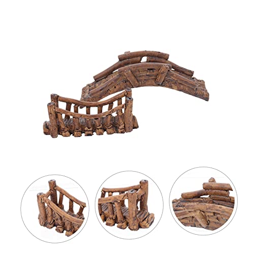 SUPVOX 2pcs Aquarium Bridge Decor Fish Tank Landscape Ornament Realistic Fish Hideout and Natural-Looking Design for Aquatic Environments