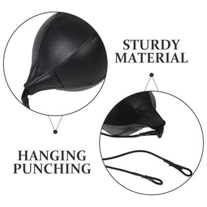 Boxing Reaction Speed Punching Ball Double-end Hanging Pu Bag with Rope Pump Needle Hook Set for Reflex Coordination Training at Home