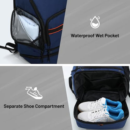MIER Basketball Backpack Bags Sports Gym Backpacks with Shoe Compartment and Ball Holder for Adult Men Large Soccer Bag
