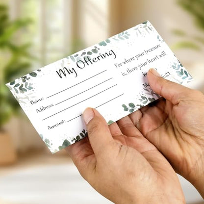 Tithes and Offering Envelopes for Church Donation - Bill Size for Checks and Cash (500 Count)