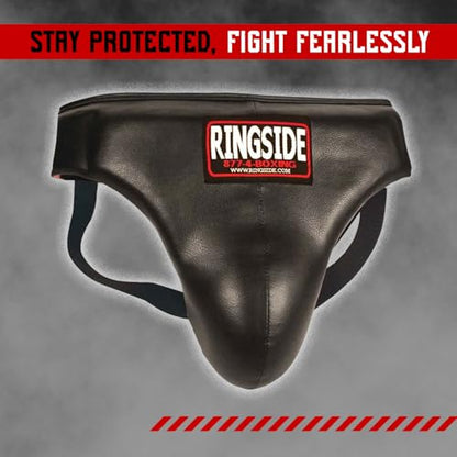Ringside Groin & Abdominal Boxing Protector – Synthetic Leather, Adjustable Lace-Up Closure, High-Cut Design for Mobility, Extended Padding for Complete Protection, XL