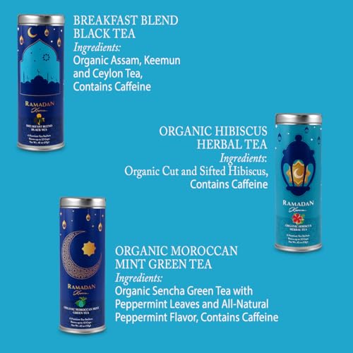 Ramadan Gift Basket by La Tea Dah, Gourmet Tea Gift Set, Beautifully Packaged Fine Tea Assortment, Islamic Eid, Ramadan Gifts
