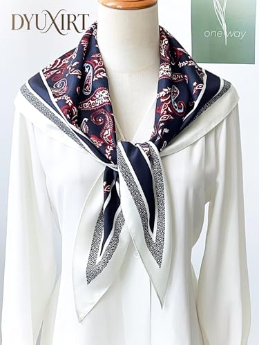 Triangle Shawls Scarf Head Hair Neck For Women Scarves Fashion Silk Feeling Lady Lightweight 51 * 23.6inch - color: K35-black Background With Large（51*23.6inch）