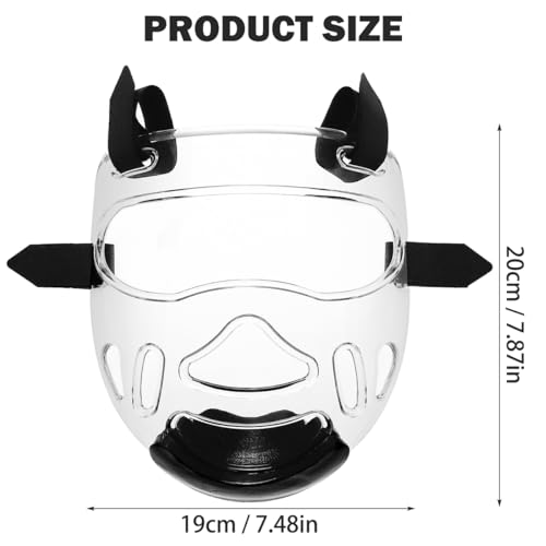 Clear Boxing Faceshield,Sparring Headgear, Taekwondo Protective Mask,Face Protection Cover for Boxing - size: Medium