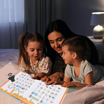 Alomejor Educational Sound Book, Bilingual Arabic English Sound Book, Interactive for Children's Language Development