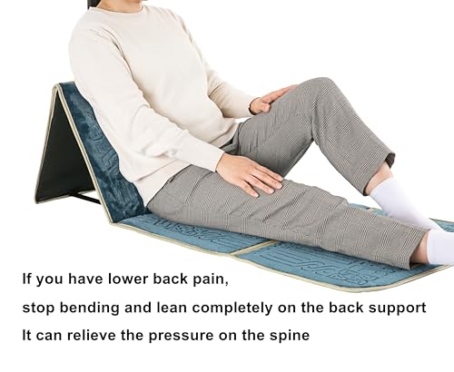 Prayer Rug with Back Support, Foldable Meditation Floor Chair (Oasis) - color: Oasis
