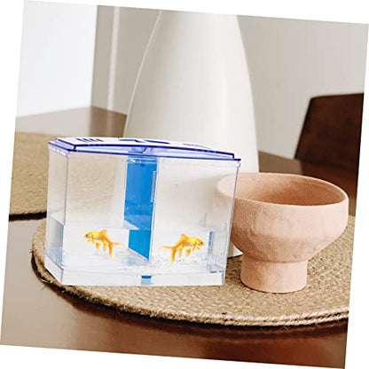 POPETPOP Miniature Fish Breeding Box Acrylic Isolation Tank Incubator for Bettas Guppies Safe Feeding Hatchery with Smooth Surface for Home Aquariums