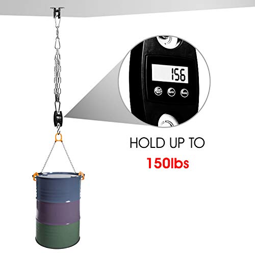 Yes4All Adjustable Ceiling Hook / Steel Beam Clamp for Punching Bags, 180° & 360° - 450kg Capacity - Punching Bag Mount for Hammocks, Gymnastics, Swing Hook - Ceiling Mount Outdoor & Indoor