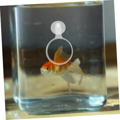 4pcs Acrylic Lens Cup for Fish Tank Observation for Betta Fish -Landscapes and Creatures