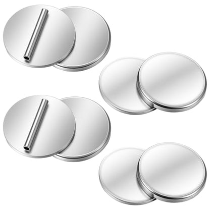 Hecila 4 Pairs Mini Magnetic Pin Brooch Converters Magnetic Clasps Metal Clothing Magnets Buckle Almost Invisible Magnets Pins Converter Lapel Pin Holder for Hijab Scarf Shawls Thin Fabric
