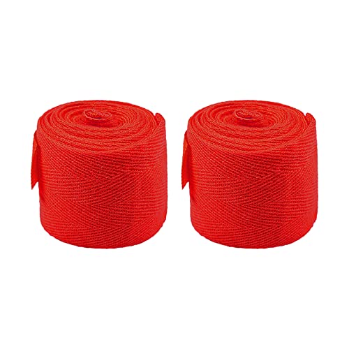Boxing Hand Wraps Perfect Elastic Stretch Inner Boxing Gloves for Men & Women Boxing Handwraps Bandages Hand Protection Martial Arts Fighting Muay Thai Sanda for Men & Women (Pair) - color: Red