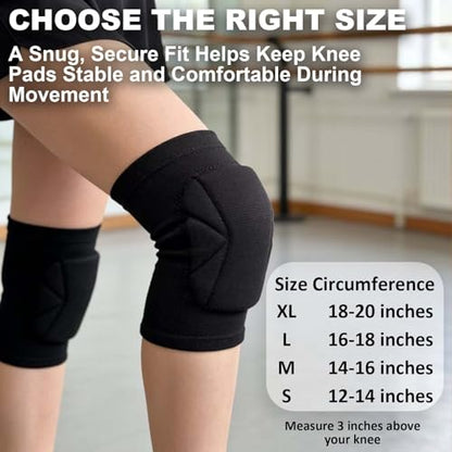 Skating Knee Pads for Sports, Volleyball Knee Pad for Wrestling, Dancing - Adult & Youth Foam Padded Compression Knee Support for Skateboarding, Climbing, Riding Scooter - Soft & Protective Gifts, Black S - size: Small