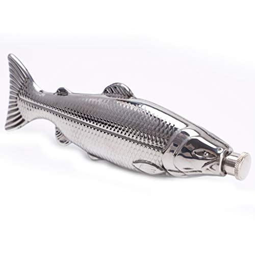 1PC Stainless Steel Fish Flask 4oz 113ML Liquor Container Leakproof Design For Outdoor Travel Fishing Enthusiasts