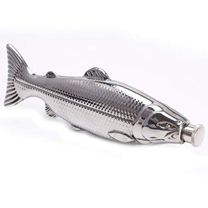 1PC Stainless Steel Fish Flask 4oz 113ML Liquor Container Leakproof Design For Outdoor Travel Fishing Enthusiasts