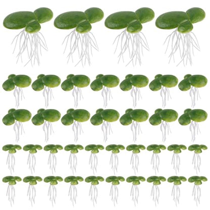 Framendino, 72 Pack Artificial Floating Duckweed Plant Plastic Fake Simulation Plants (3 Size) - size: 72 Pack
