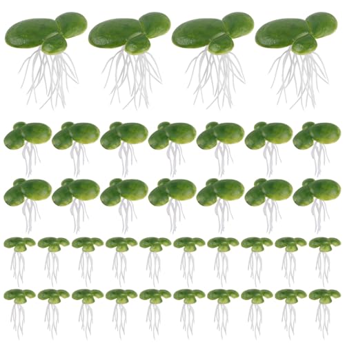 Framendino, 72 Pack Artificial Floating Duckweed Plant Plastic Fake Simulation Plants (3 Size) - size: 72 Pack