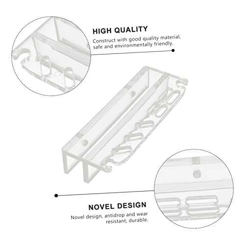 Happyyami Fish Tank Tool Holder Stand Acrylic Storage Rack for Aquarium Scissors and Tweezers Easy to Install Organizer for Efficient Tool Management
