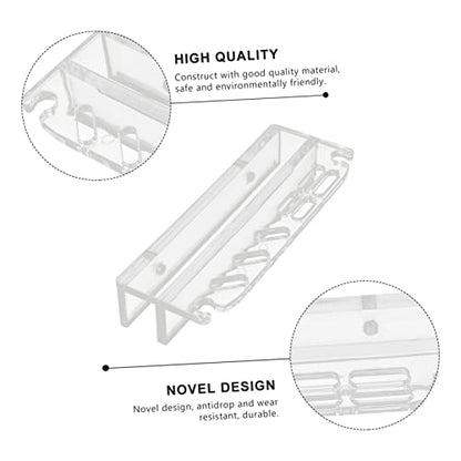 Happyyami Fish Tank Tool Holder Stand Acrylic Storage Rack for Aquarium Scissors and Tweezers Easy to Install Organizer for Efficient Tool Management