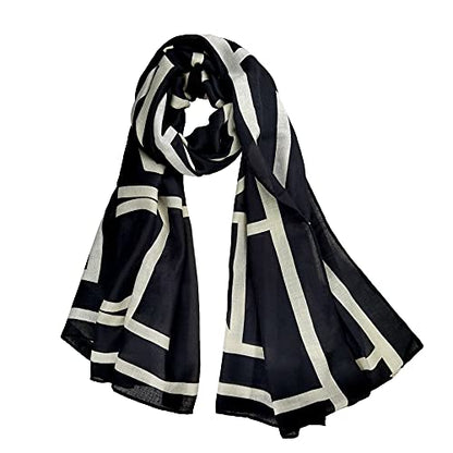 FINIZO Women's Fashion Scarves, Lightweight Cotton Blend Neck Scarves - color: 07