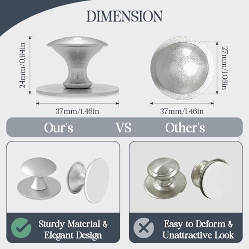 Adhesive Cabinet Knobs 4pcs Silver Self-Stick Knobs Drill Free Dresser Drawer Pulls Stainless Steel Stick On Handles for Medicine Cabinets Drawer Cupboards Glass Sliding Door Terrarium Lid - color: Silver