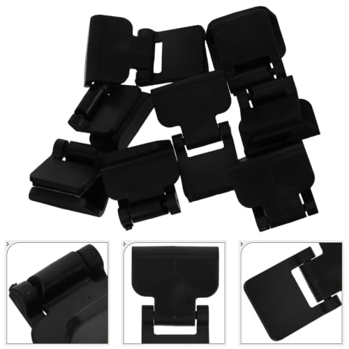 BESTonZON 8-Pack Black Tank Cover Retainers for Compatible Reptile Terrariums, Turtle Enclosures and Feeding Boxes