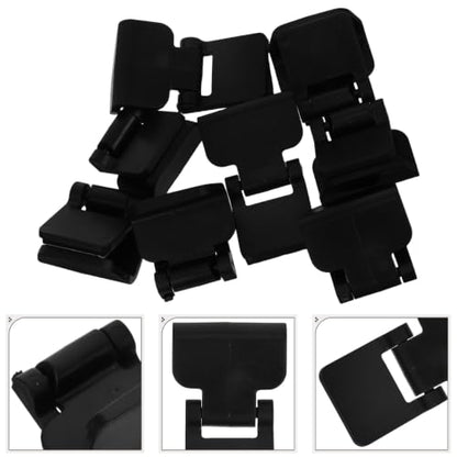 BESTonZON 8-Pack Black Tank Cover Retainers for Compatible Reptile Terrariums, Turtle Enclosures and Feeding Boxes