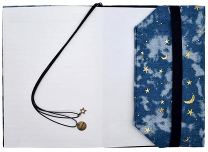 BLBMH A5 Fabric Book Cover for Paperback Journal Notebook Women - Denim - color: Denim, size: 8.3in