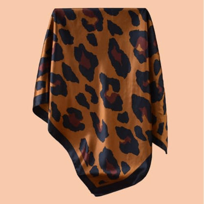 Head Scarf Hair Neck Scarves for Women Purse Bag Scarfs for Handbag Silky Satin Square Headscarf Fashion Hair Bandanas - color: Coffee 2