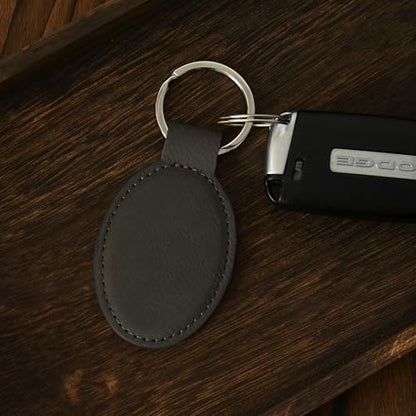 LaserGram Oval Keychain, Allah 1, Personalized Engraving Included (Gray) - color: Gray