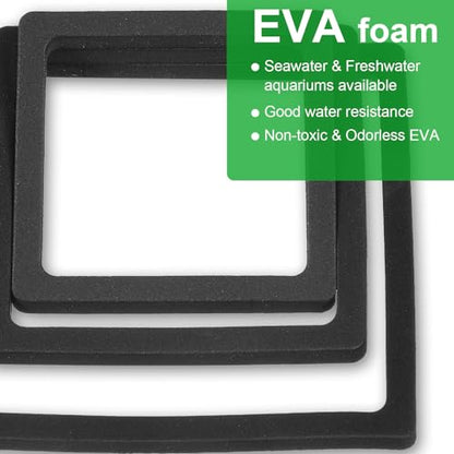 6PCS Aquarium Floating Plant Corral, Square Black EVA Fish Feeding Ring Set, Fish Tank Accessories for Mini Betta Tank, Floating Plants Holder|Feeder|Corral - style: 6 Square