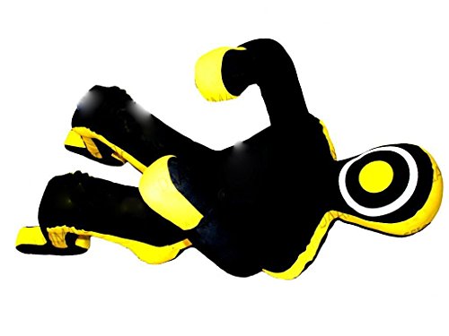Bestzo MMA Martial Arts Brazilian Grappling Dummy-Sitting Position Black/Yellow - Unfilled - color: Canvas Black/Yellow, size: 48 inches (4 ft)
